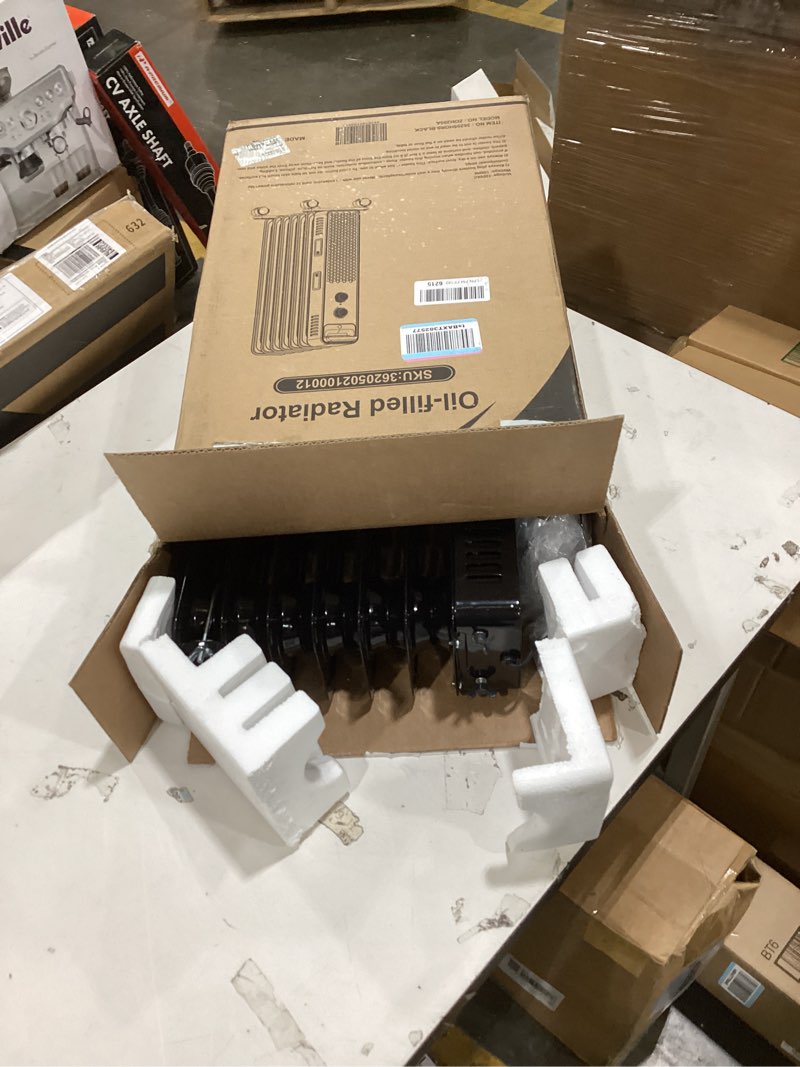 Condition photo showing Good Condition for Portable Electric Radiator Heater, Space Oil Filled Heaters with 3 Heat Settings, Adjustable Thermostat, Overheat & Tip-Over Protection For Indoor Use,1500W (Deep Black)
