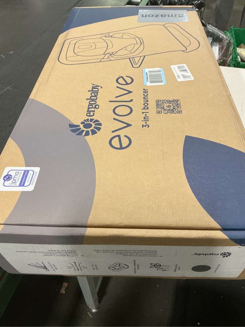 Condition photo showing New/Like New for Ergobaby Evolve 3-in-1 Baby Bouncer Seat, Adjustable Multi-Position Infant Bouncer and Toddler Chair