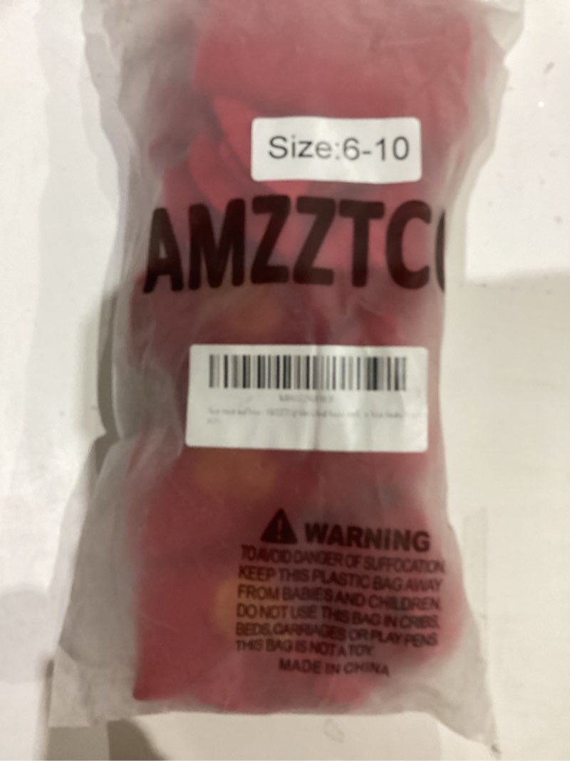 Condition photo showing New/Like New for AMZZTCQ Men's round neck sports casual wearable calf socks, size6-10,6 pairs of red embroidery
