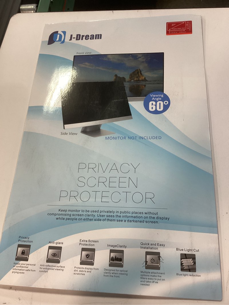 Condition photo showing New/Like New for [2 pack] 27 inch privacy screen for computer monitor blue light screen protector anti glare anti-scratch monitor privacy shield screen 27 inch 16:9 aspect ratio