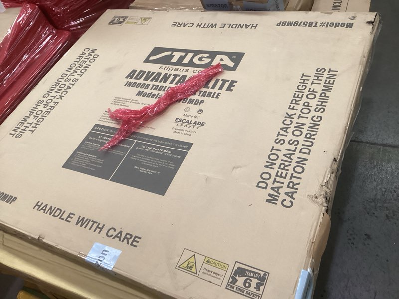 Condition photo showing As Is for STIGA Advantage Series Ping Pong Tables - 13, 15, 19, and 25mm Tabletops - Quickplay 10 Minute Assembly - Playback Mode - Recreational to Tournament Level 13mm