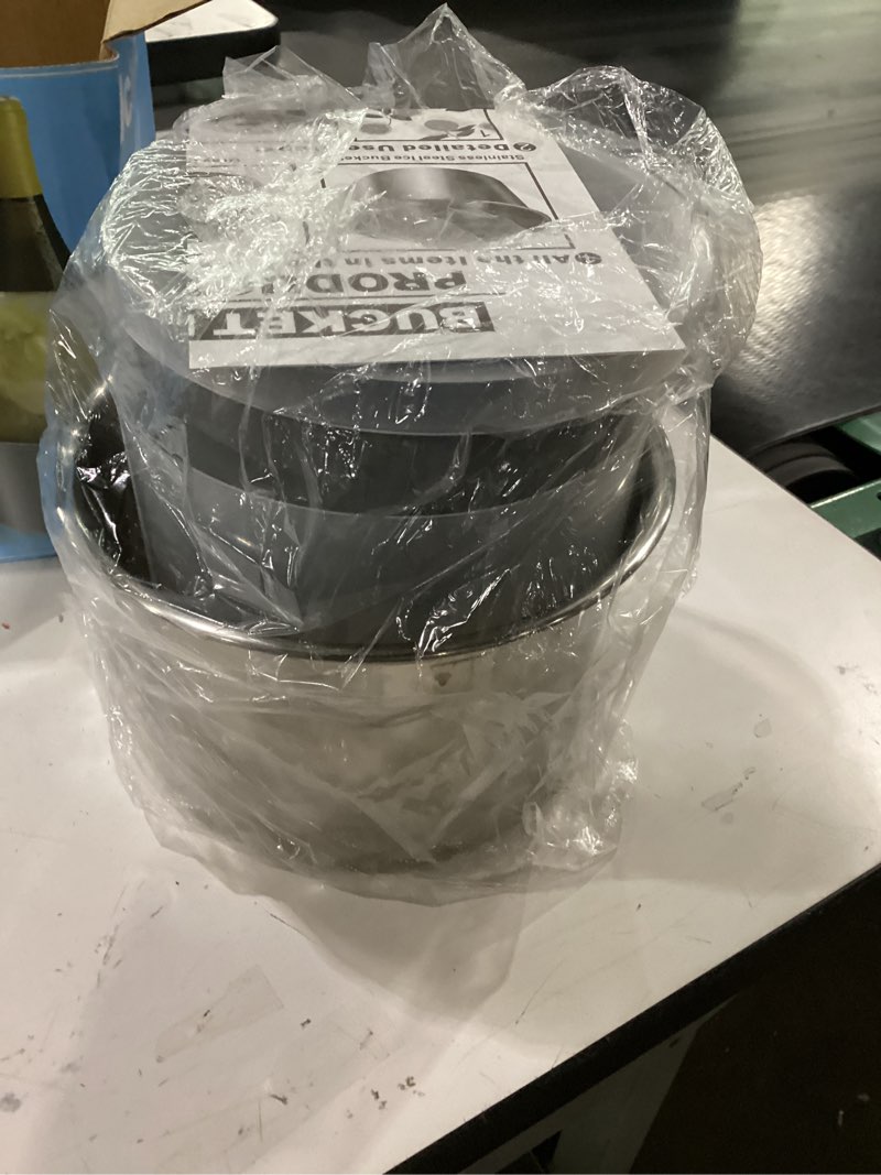 Condition photo showing As Is for ice mold,ice bucket mold, ice mold wine bottle chiller,diy ice bucket mold for wine champagne and cocktails,ideal gift for special parties weddings mother's day thanksgiving and christmas 1 pack