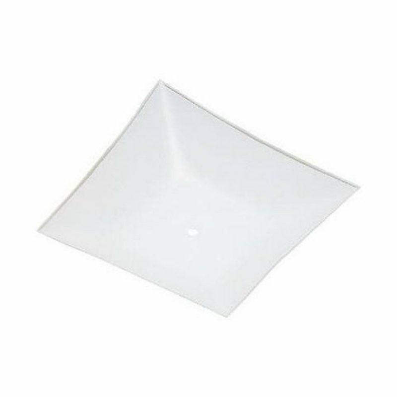 Square Glass 2 -Light 12-in White Semi Flush Mount Light (4-pack)