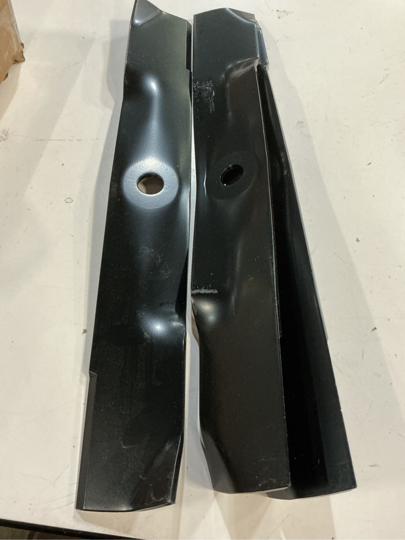 Condition photo showing Good Condition for m143520 uc22010 54" medium lift blades for john deere jd ztrak z375r z525e z535m z540m x380 x390 gx255 gx335 gx345 lx280 x320 x340 x360 x500 eztrak z425 z435 54 inch deck zero-turn mower, black