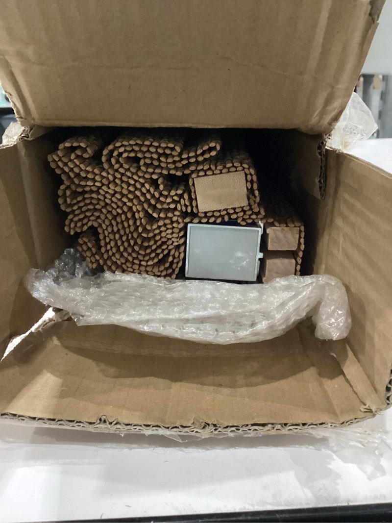 Condition photo showing Good Condition for lazblinds no drill cordless bamboo roman shades, light filtering blinds for indoor windows, roll up bamboo blinds for home, 27" w x 48" h, star-brown star-brown 27"w x 48"h