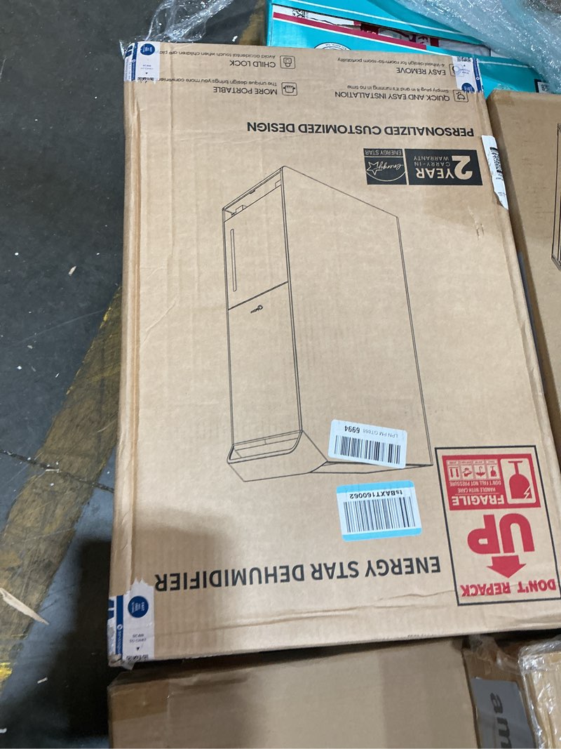 Condition photo showing Good Condition for vellgoo 4,000 sq. ft. energy star most efficient 2024 dehumidifier for basement, max 64 pints/day with drain hose, smart humidity control for home, garage, bathroom