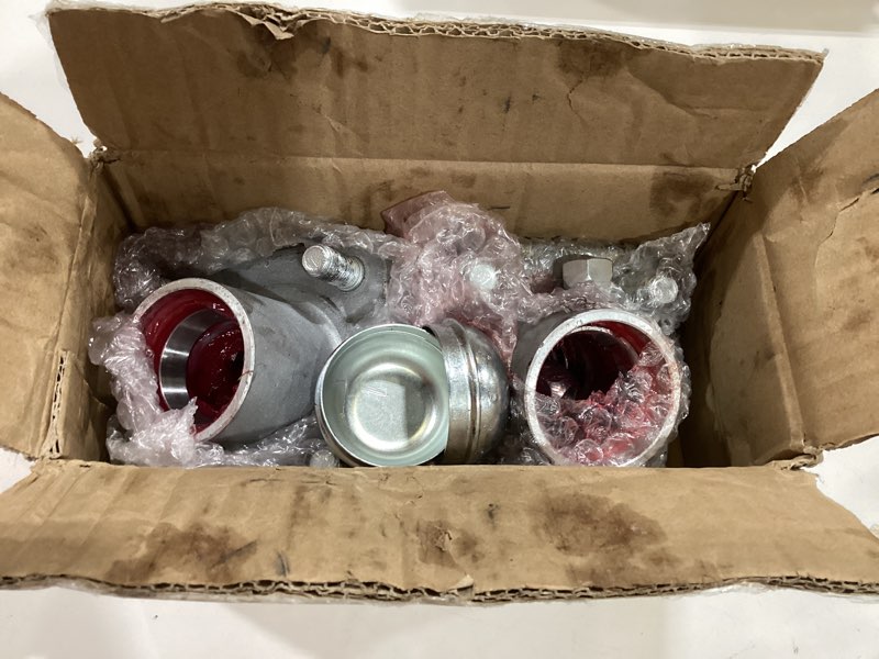 Condition photo showing As Is for panglong club car ds hub assembly, golf cart club car front wheel hub for 1981-2003 club car ds gas and electric golf carts, oem# 1011892 2pcs ds aluminum front hub