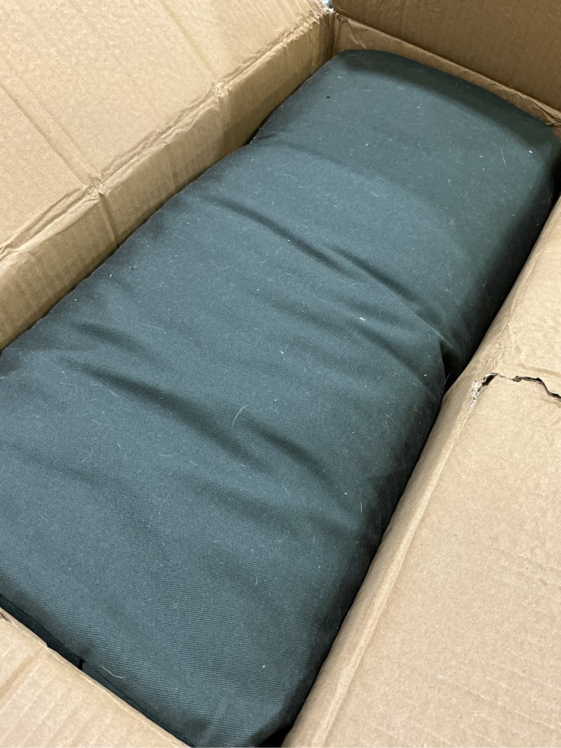 Condition photo showing As Is for felizmax organic buckwheat bolster (24x10.5x5.5 in) supportive rectangular meditation pillow 100% cotton cover yoga pillow dark grey