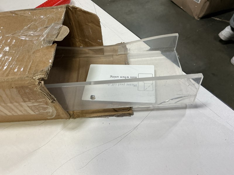 Condition photo showing As Is for Fixwal 1 Packs Acrylic Bookshelves, 36 Inch Clear Book Shelf for Wall, Invisible Kids Floating Books