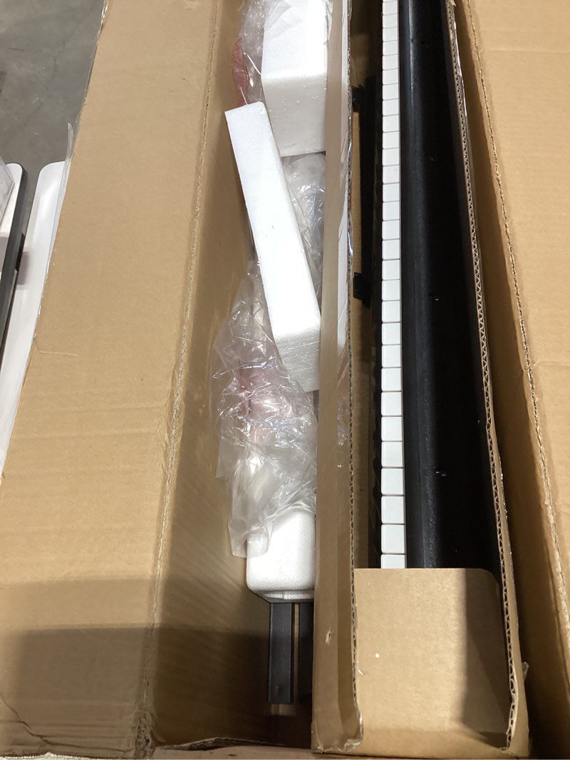 Condition photo showing Good Condition for rockjam 61 key keyboard piano stand with pitch bend kit, piano bench, headphones, simply piano app & keynote stickers 61 key kit with pitch bend