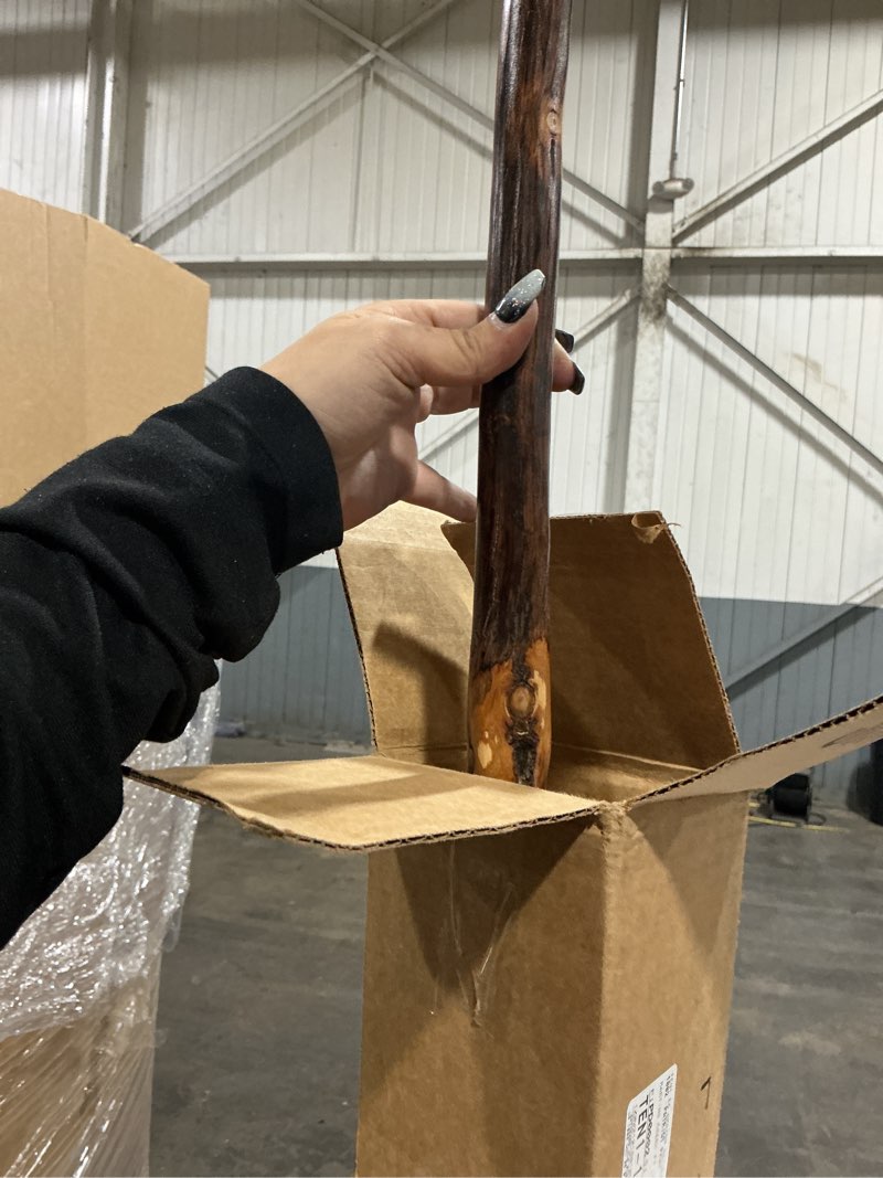 Condition photo showing Good Condition for brazos rustic wood walking stick, twisted hickory, traditional style handle, for men & women, made in the usa