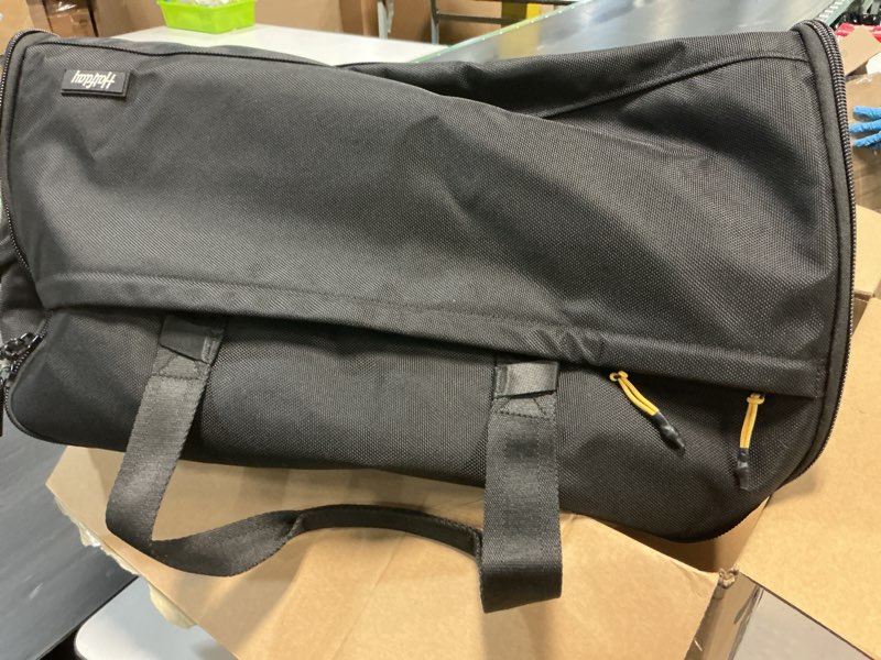Condition photo showing New/Like New for halfday convertible 2-in-1 premium garment duffel weekender bag 45l | wrinkle-free travel, hanging suit compartment, shoe pockets, trolley sleeve. balistic nylon carry-on, jet jet premium, 45l