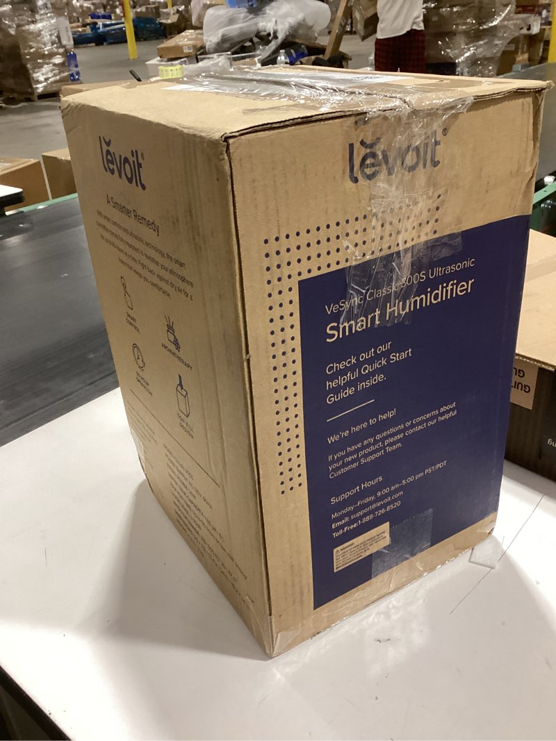 Condition photo showing As Is for LEVOIT Humidifiers for Bedroom Large Room Home, (6L) Cool Mist Top Fill Essential Oil Diffuser for Baby & Plants, Smart App & Voice Control, Rapid Humidification & Auto Mode - Quiet Sleep Mode, Gray Gray Classic300S