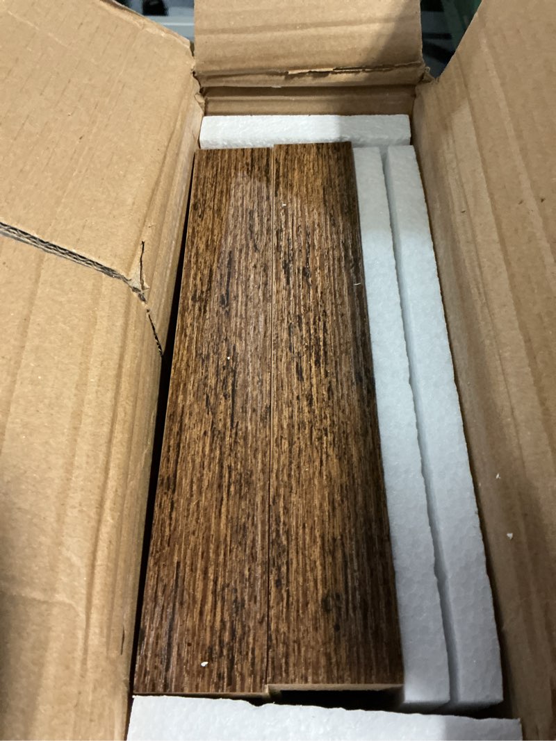 Condition photo showing Good Condition for QEEIG Floating Shelves for Wall 47.2" Extra Long - Wall Shelf Bathroom Kitchen Living Room Bedroom Farmhouse Home Decor Display Bookshelf Large 47.2 x 9.3 inch Set of 2, Rustic Brown (008-120BN) 47.2" A. Brown