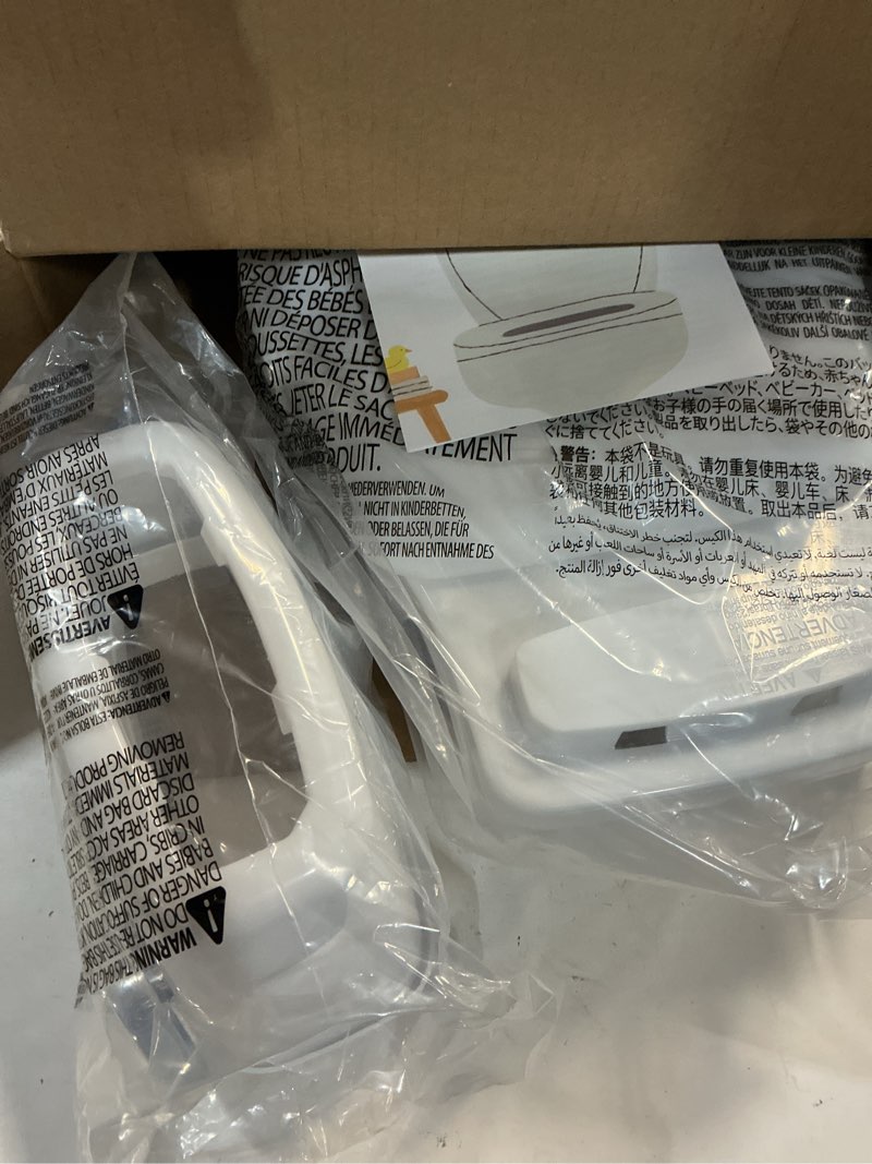 Condition photo showing New/Like New for Summer Infant by Ingenuity My Size Potty Pro in White, Toddler Potty Training Toilet, Lifelike Flushing Sound, for Ages 18 Months+, Up to 50 Pounds