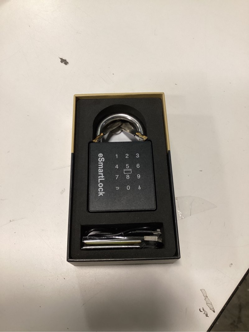 Condition photo showing New/Like New for eLinkSmart Heavy Duty Smart Padlock with Key, Pad Lock with Code Keypad, Weatherproof Bluetooth RFID Keyless Electronic Digital Combination Lock for Gate Outdoor Fence Storage Unit Locker Shed Pool