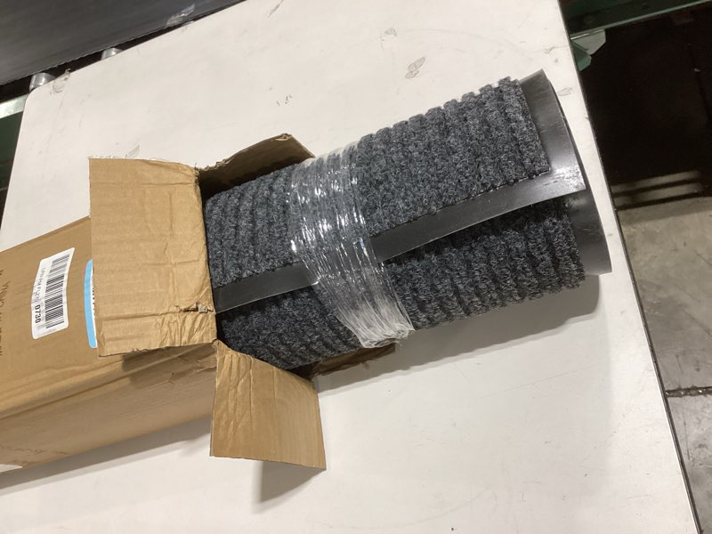 Condition photo showing Good Condition for large indoor outdoor door mat, 2' x 6' heavy duty commercial floor mat inside outside entrance, rubber border doormats for entryway, high traffic area, waterproof, low-profile, easy to clean 6' length x 2' width