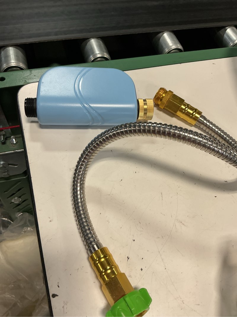 Condition photo showing As Is for skyward 1ft stainless steel garden hose, leakproof, no kink,f/m connector | flexible & lightweight water hose, wide application, easy to use & store