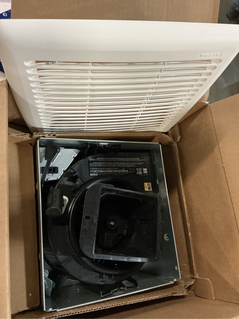 Condition photo showing As Is for Broan-NuTone Bathroom Exhaust Fan, Easy Install, Powerful 110 CFM, Quiet 1.0 Sones, Energy Star 110 CFM Fan