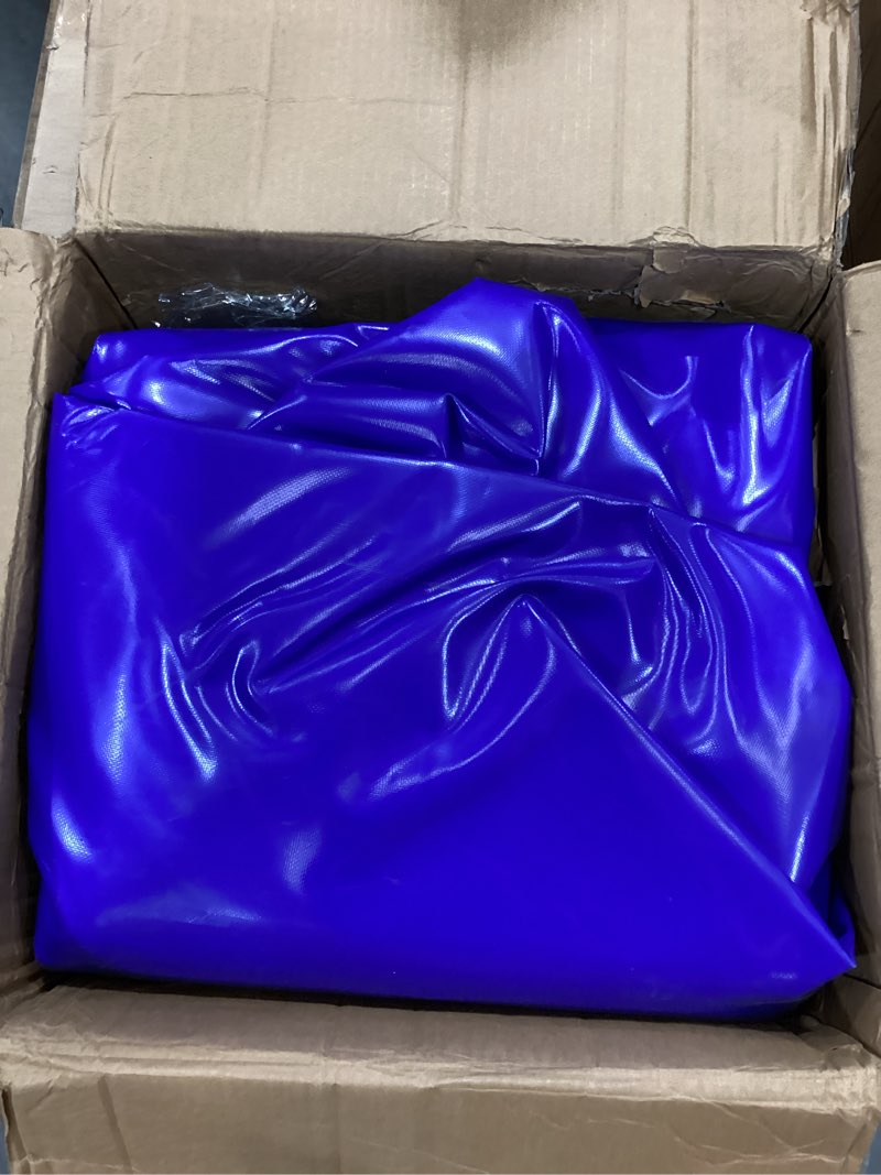 Condition photo showing As Is for ghosoone 4000 l/1000 gal water bladder tank, foldable portable water storage container, emergency water bag for rv, truck bed, fire prevention, drought resistance, blue blue 1000gal/4000l
