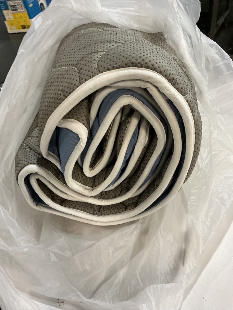 Condition photo showing Good Condition for Premium Foam Baby Play Mats for Floor 74" X 50", Extra Large Soft Thicker Activity Playmats for Babies, Toddlers, Infants, Foldable Washable Baby Crawling Mat for Playpen Dream Blue 74" x 50"
