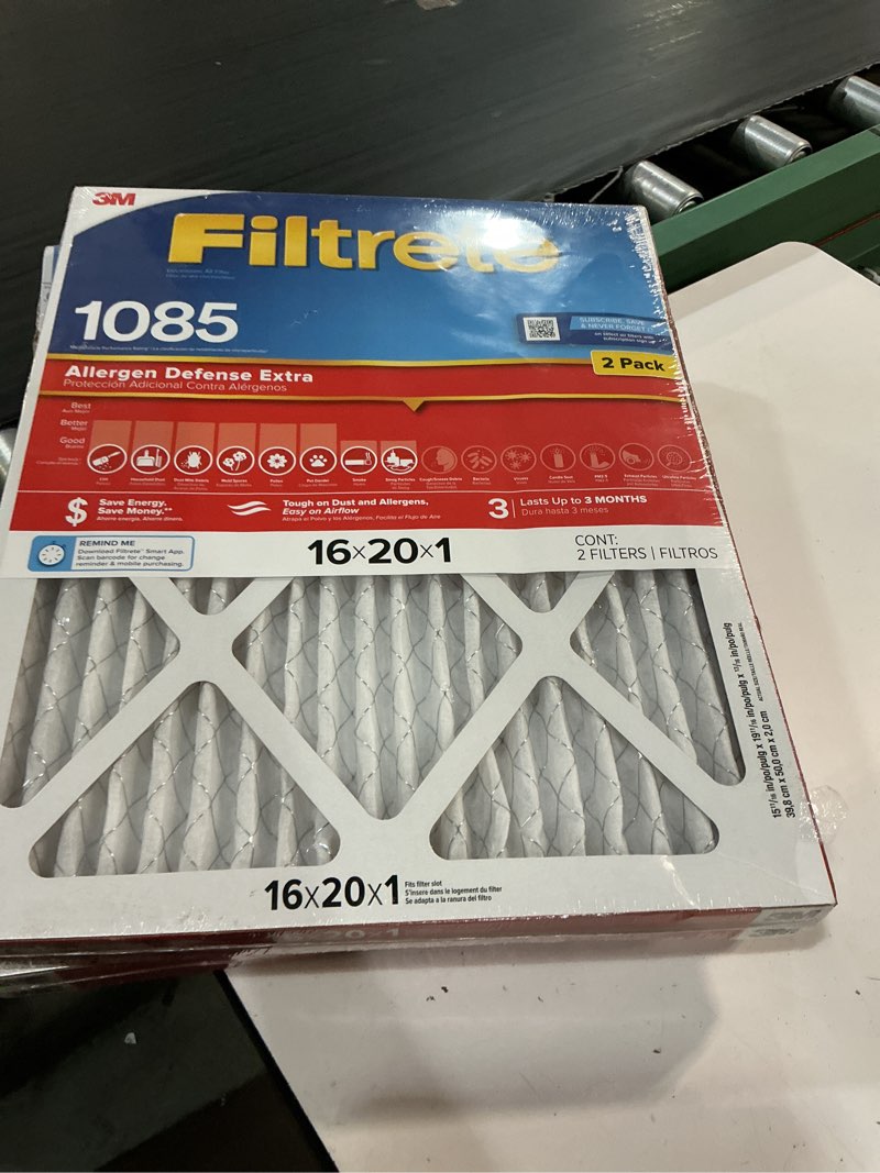 Condition photo showing Good Condition for filtrete 1085 air cleaning filter 16x20x1 (value 2 pack)