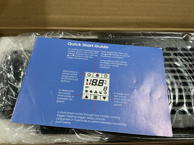 Condition photo showing Good Condition for hisummer register booster fan for 4" x 10" floor register, quiet 10-speed vent fan booster with temp sensor, 150 cfm airflow, improves heating & cooling, remote control, only fits 4x10 duct openings black