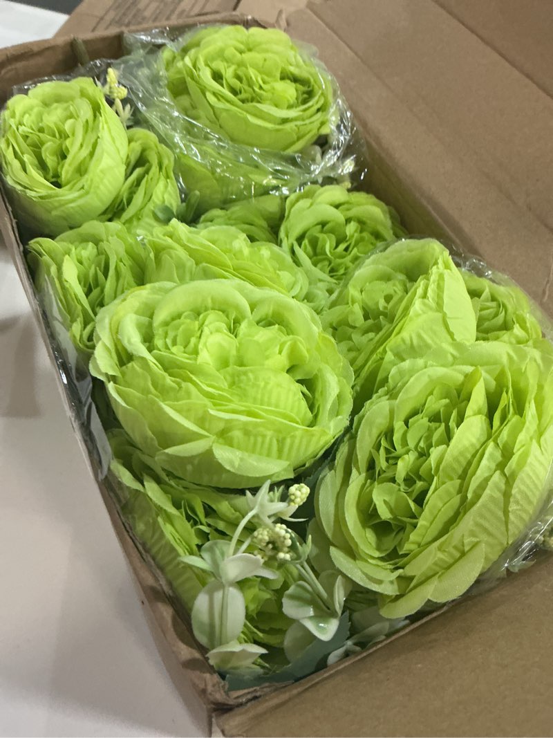 Condition photo showing New/Like New for geosar 16 bundles artificial peonies flowers fake silk peony bouquet faux peonies flowers bulk for decoration vase floral arrangements wedding party table (olive green)
