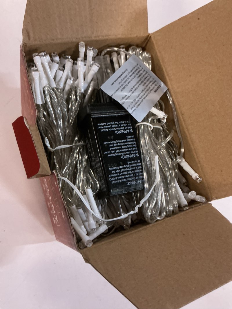 Condition photo showing New/Like New for 196FT 600 LED White Christmas Lights, Timer & Memory Function, 8 Modes Christmas String Lights Plug in Fairy Lights for Xmas Tree Holiday Garden Party Decor Cool White 196 FT