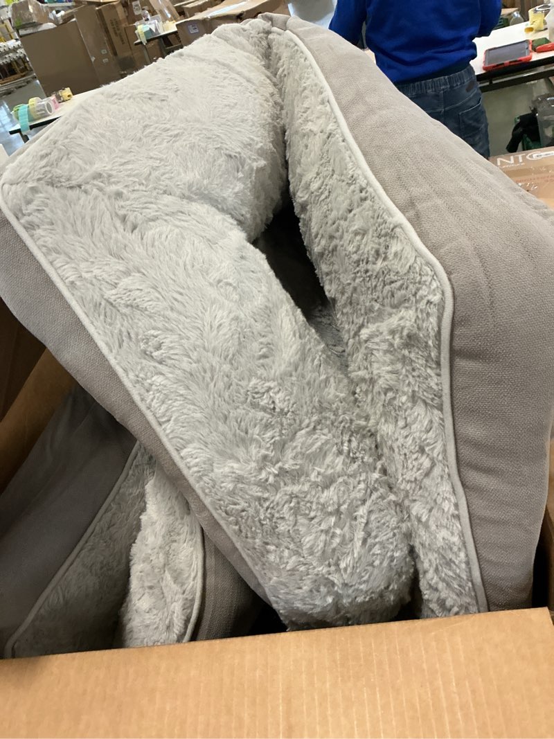 Condition photo showing As Is for XL Orthopedic Dog Beds Large Sized Dog - Washable Large Dog Cat Bed Waterproof, Comfort Dogs Couch Sofa with Washable Removable Cover, Pet Bed with Nonskid Bottom, Dark Grey, 48"