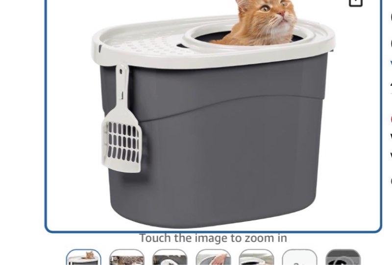 currently unavailable. we don't know when or if this item will be back in stock.  see similar items deliver to united states add to list   sponsored   iris ohyama top entry cat litter box grey, one size touch the image to zoom in                       2+     iris ohyama top entry cat litter box grey, one size