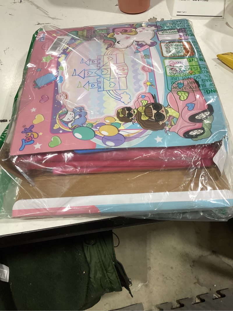 Condition photo showing As Is for Water Doodle Mat- Kids Painting Writing Doodle Board Toy - Color Drawing Mat Bring Magic Pens Educational Toys for Age 3 4 5 6 7 8 9 10 Year Old Girls Boys Toddler Present Pink