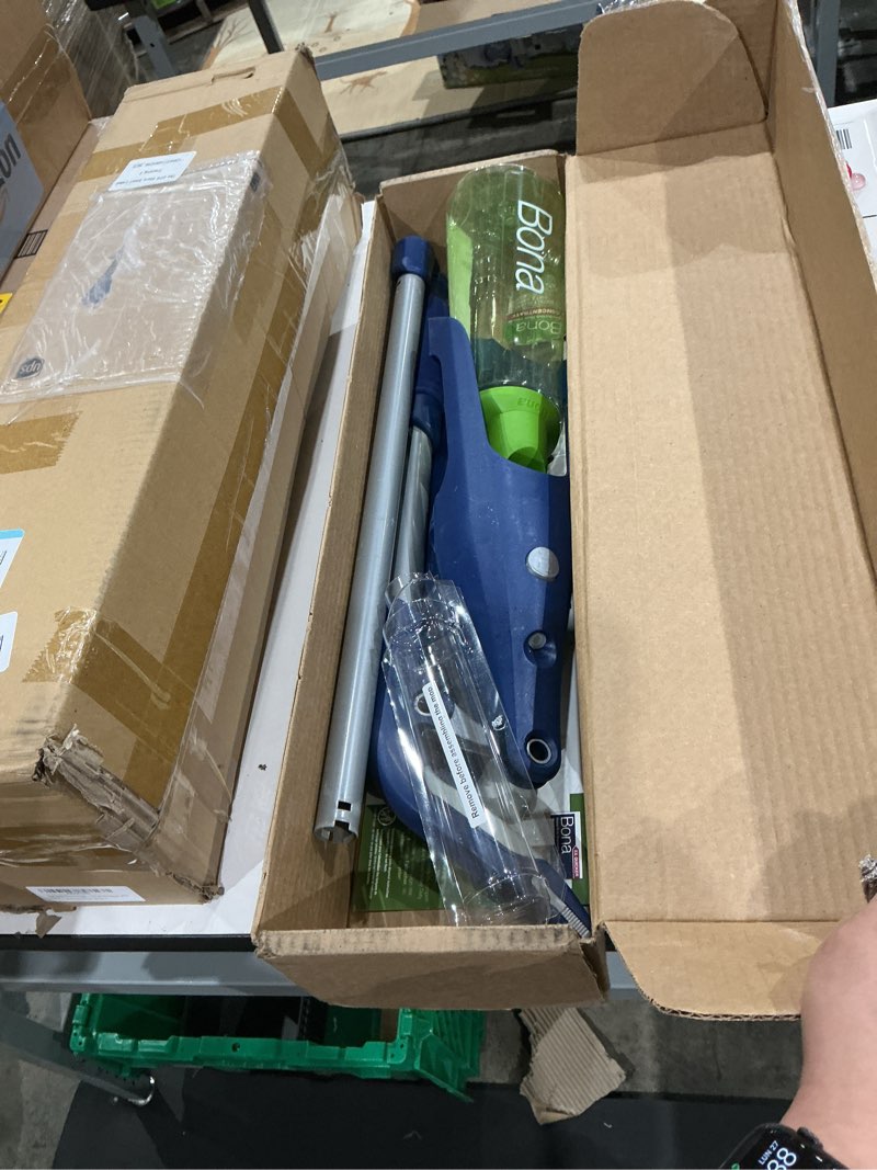 Condition photo showing As Is for bona multi-surface floor premium spray mop - includes multi-surface floor cleaner concentrate and machine washable microfiber cleaning pad - for stone, tile, laminate and vinyl lvt/lvp floors multi-surface - concentrate