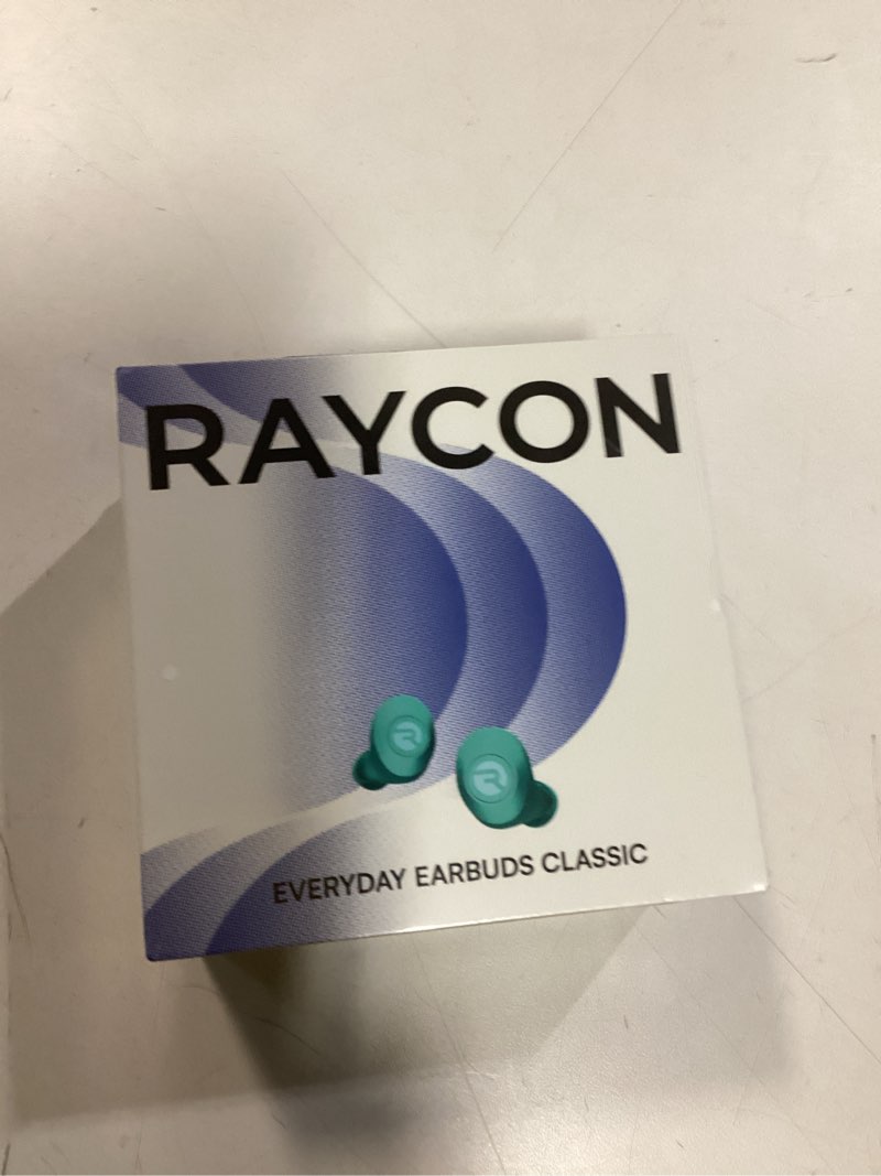 Condition photo showing New/Like New for Raycon Essential Open Ear Earbuds – Open Ear Headphones, Earbuds Wireless Bluetooth, Sweat & Water-Resistant Earphones, Running Headphones with Ultra-Lightweight Design, 36 Hours Battery Life (Blue)