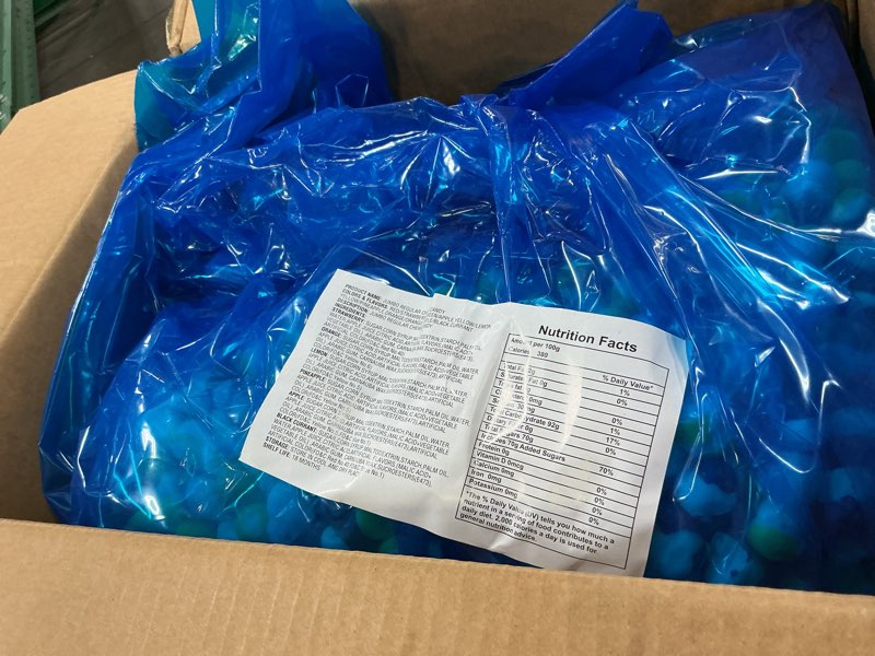 Condition photo showing As Is for exp 2026- jumbo regular chews candy freeze dried