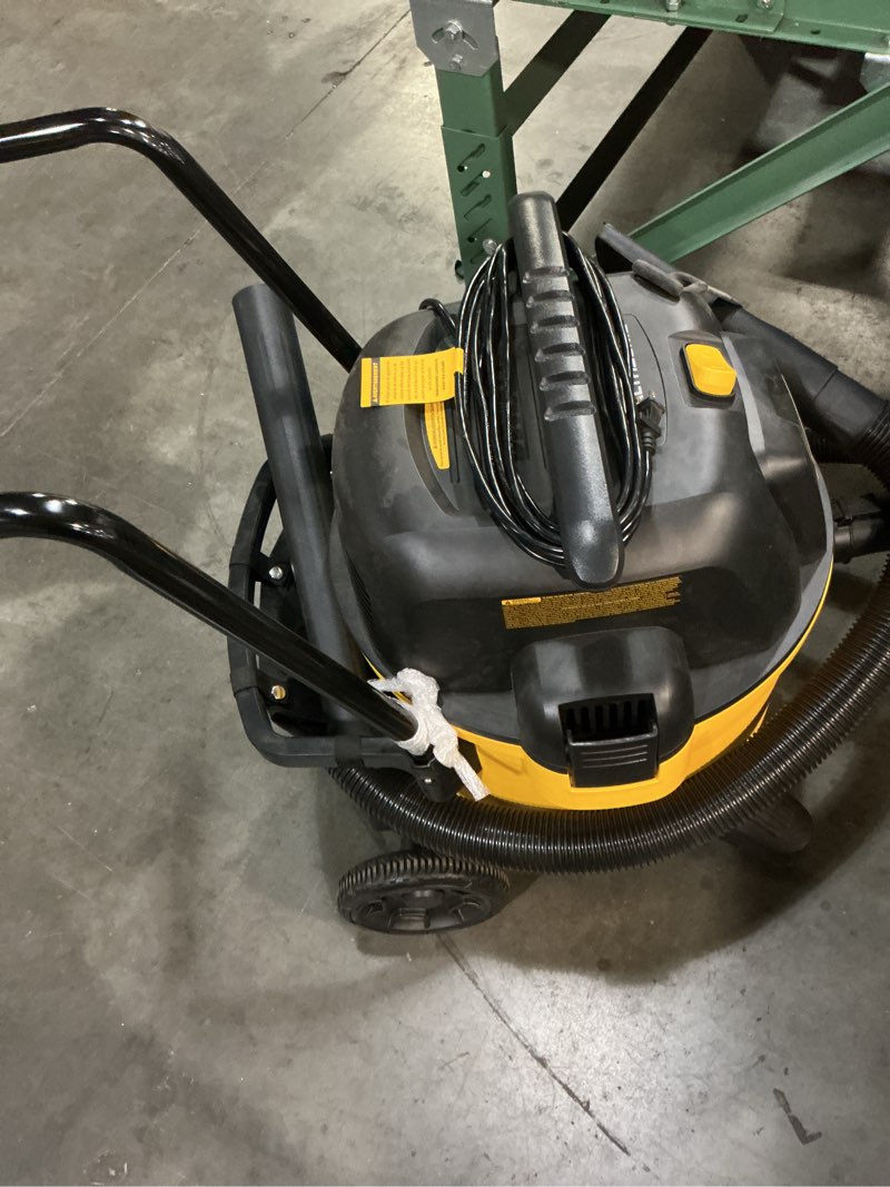 Condition photo showing As Is for dewalt stealthsonic quiet 16-gallon 6.5 hp corded wet/dry shop vacuum with 5248116