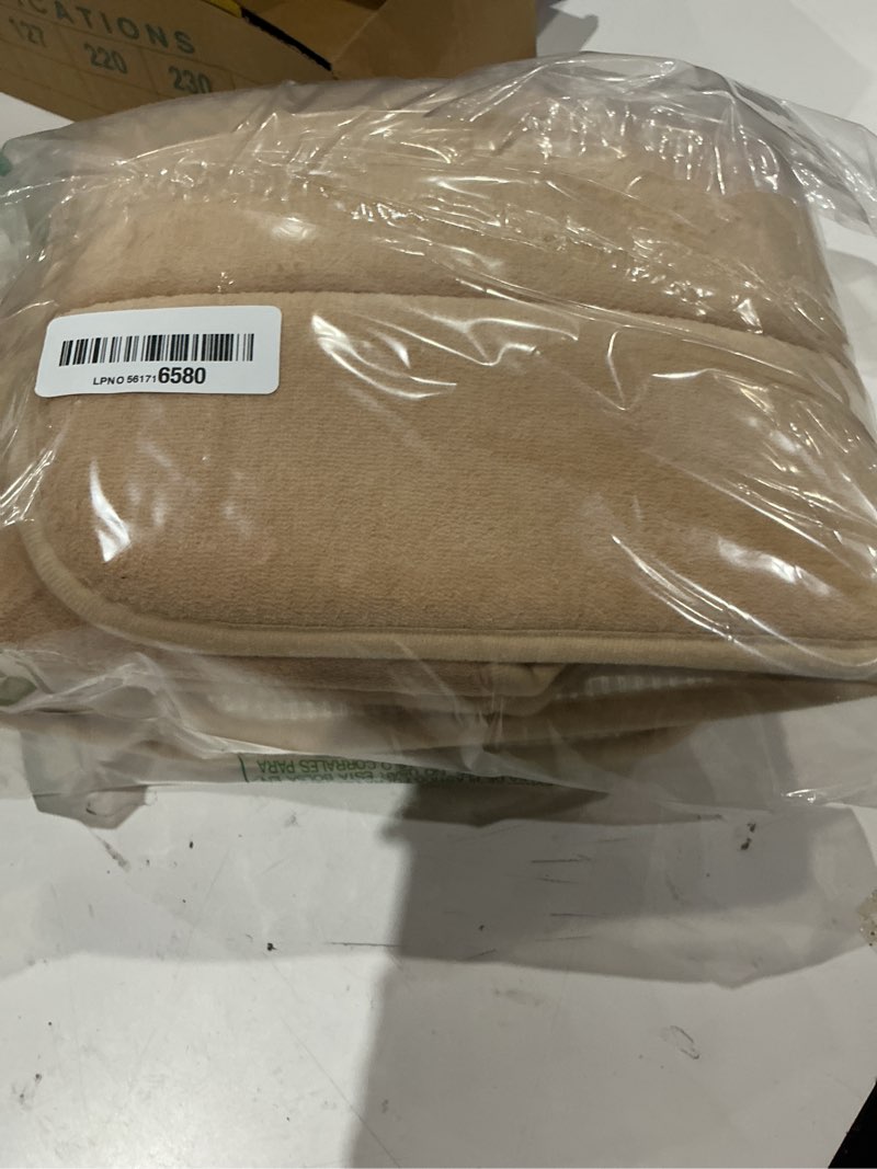 Condition photo showing Good Condition for memory foam bathroom rugs sets 2 piece- super soft absorbent quick dry memory foam bathroom rugs, machine washable non slip floor carpet for tub shower & single sink 16x24 & 20x20,(beige)