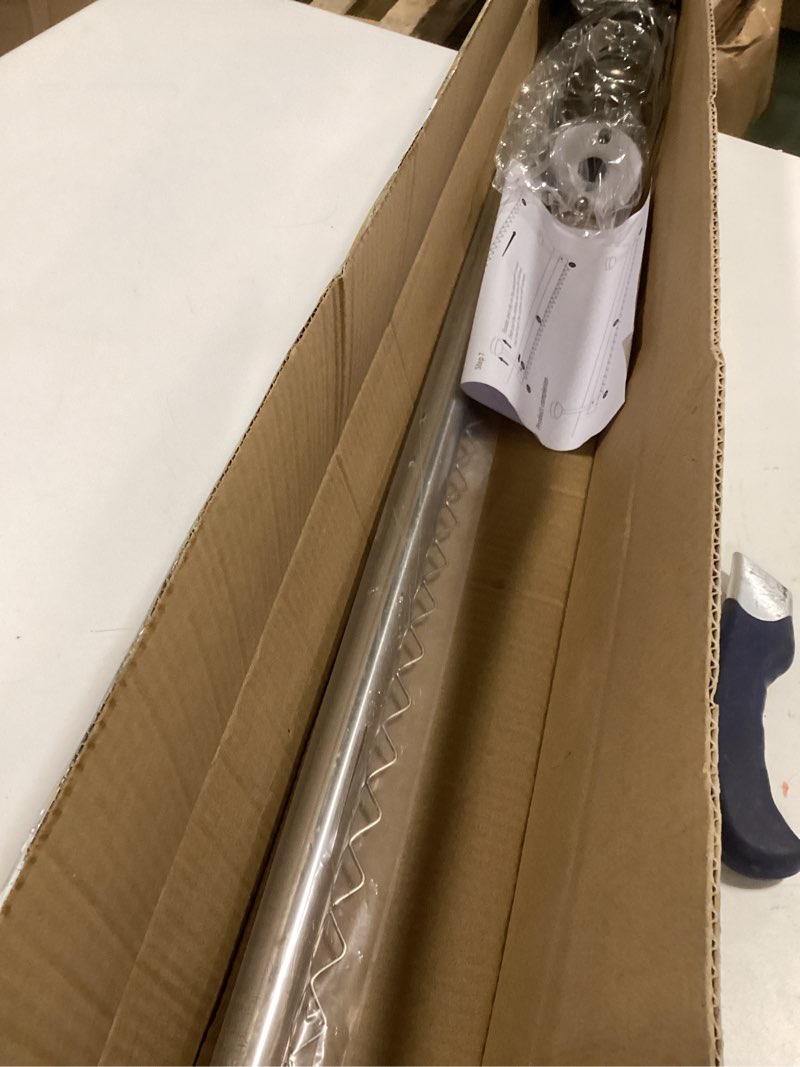 Condition photo showing New/Like New for Closet Rail Hanging Closet Rod Ceiling Clothes Rack Any Angle Hanging Rail Clothes Rod Wall Mount Sloped Ceiling Solutions for Attic Bedroom Under Stairs Storage(Silver)