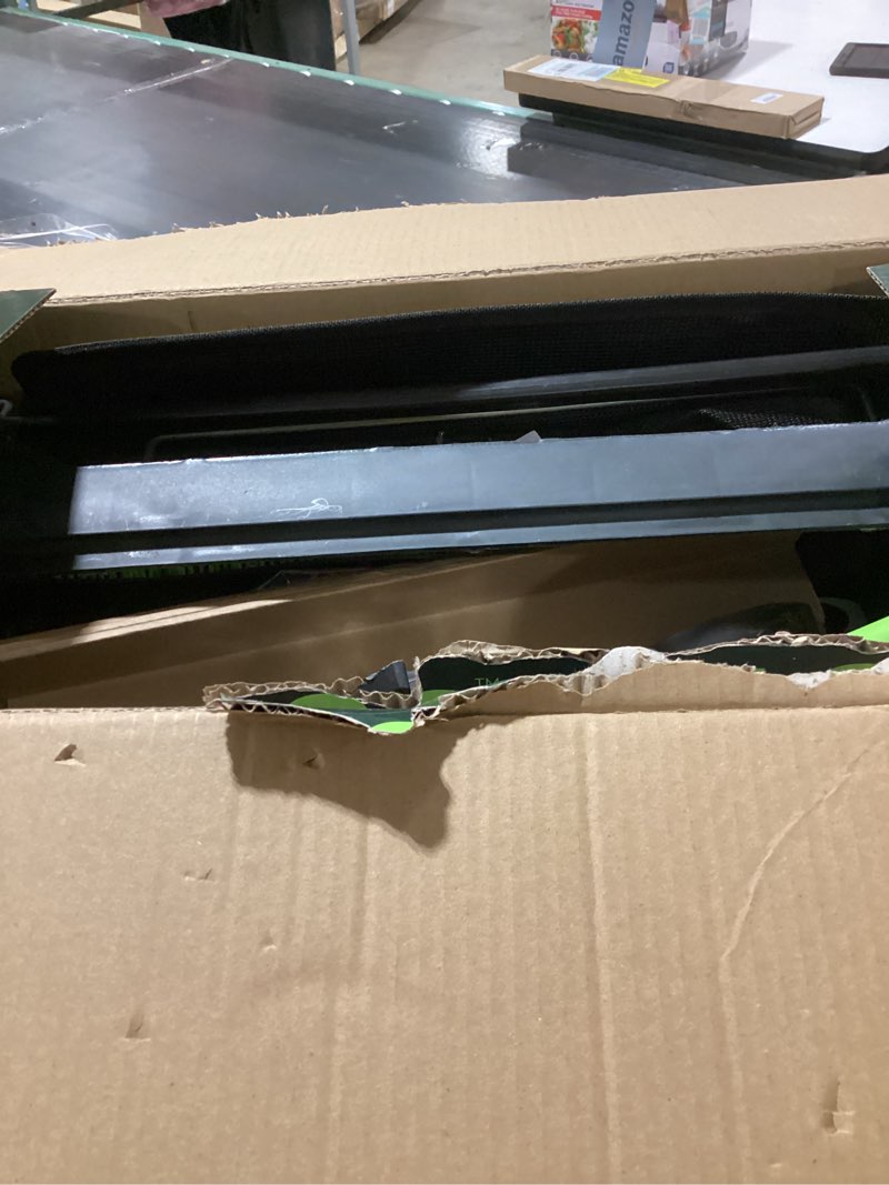 Condition photo showing As Is for Earthwise LSW70021 21-Inch Width Leaf & Grass Push Lawn Sweeper, Black