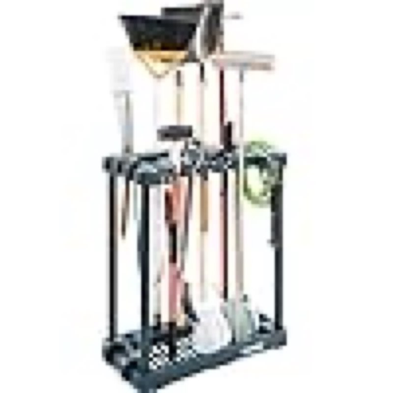 vevor garden tool organizer, 10 slots, yard tool tower rack for garage organization and storage, hold long-handled tool/rake/broom/shovel, pp garden tool stand holder organizer for yard, shed, outdoor