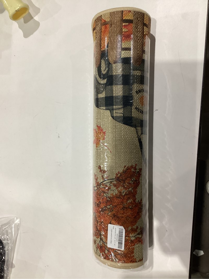 Condition photo showing New/Like New for Fall Decorations for Home, Fall Kitchen Rugs Set of 2, Autumn Pumpkin Truck Kitchen Mats Decor 17x29-17x47 Inch