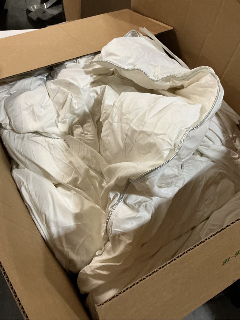 Condition photo showing As Is for Utopia Bedding Comforter Duvet Insert, Quilted Comforter with Corner Tabs, Box Stitched Down Alternative Comforters Queen Size (White) Queen (Pack of 1) White