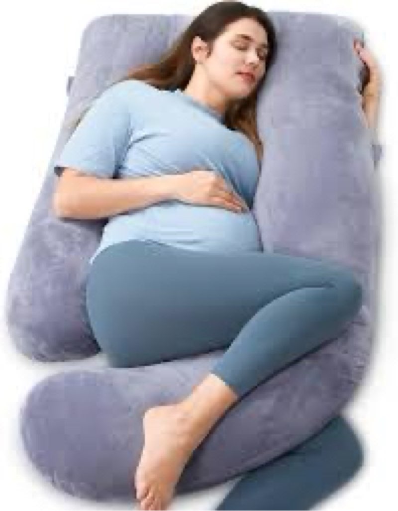 Momcozy Pregnancy Pillows for Sleeping, U Shaped Full Body Maternity Pillow with Removable Cover - S