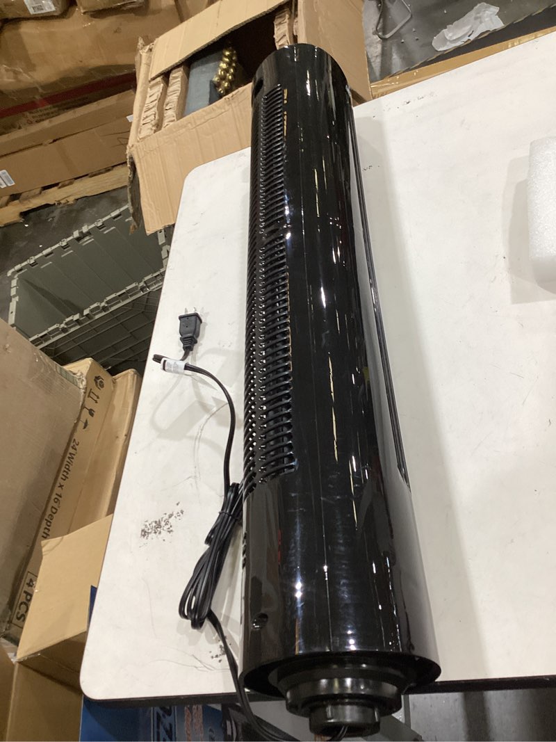 Condition photo showing Good Condition for ez-chill 32" 3-speed oscillating portable tower fan, 90 degree oscillation, portable built-in carry handle, quiet operation, mttf-32 black