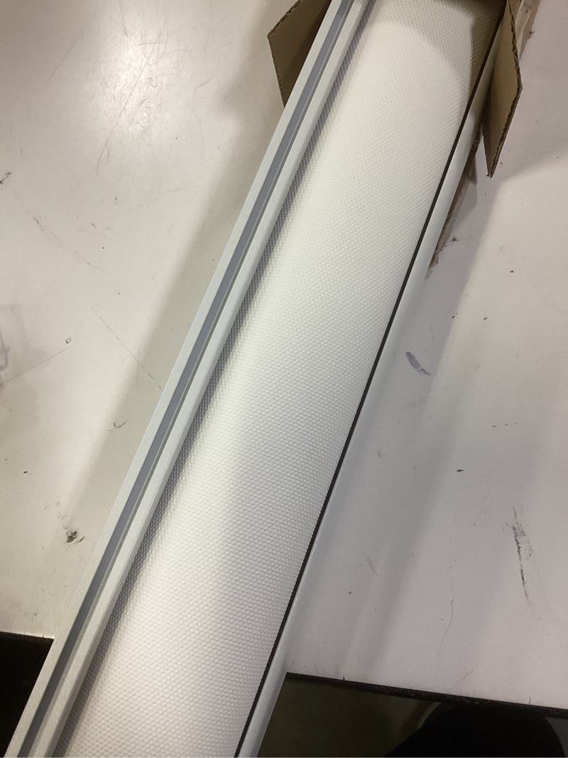 Condition photo showing Good Condition for aosky light filtering roller shades cordless blinds for windows, 1% openness free-stop shades with valance, thermal insulated fabric, uv protection, natural woven blinds?22" w x 72" h, white? white 22"w x 72"h