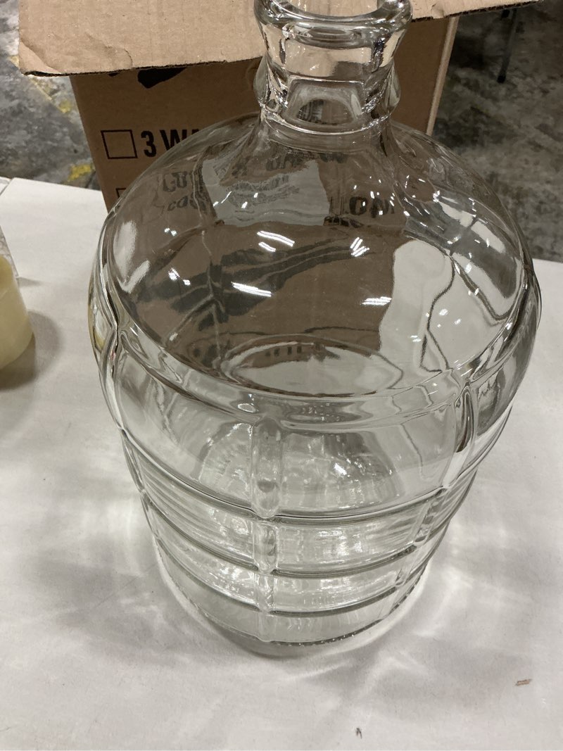 Condition photo showing Good Condition for geo sports bottles 3 gallon round glass carboy fits 30mm cork finish or 55mm push cap home brew (clear glass) (bt3gg)