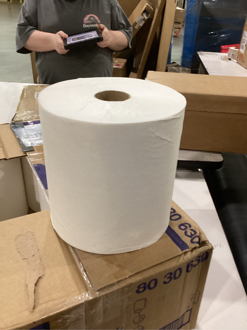 Condition photo showing Good Condition for tork roll hand towel white h80, premium, 6 rolls, 8030630 white 6 hand towel rolls x 600 ft premium weave pattern