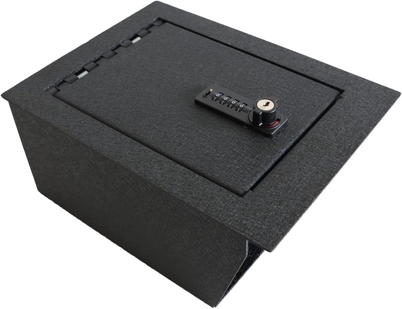 Center Console Gun Safe Vault - TuoJue Console Safe Lock Box Compatible with 2016-2023 Honda Ridgeline,Passport and 2016-2022 Pilot Console Locking Vault, 4-Digit Combo Lock with key