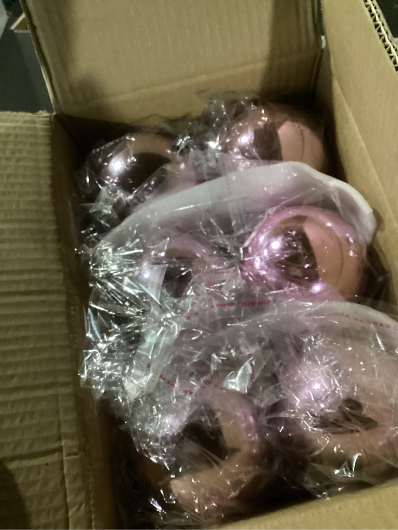 Condition photo showing New/Like New for Zubebe 12 Pcs Large Christmas Ball Ornaments Giant Oversized Plastic Shatterproof Christmas Ball Outdoor Vintage Hanging Decorations UV Water Resistant for Holiday Farmhouse(Black,4 Inches) Black 4 Inches