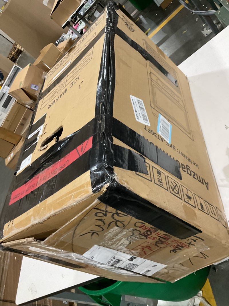 Condition photo showing As Is for Commercial Ice Maker, 100lbs/24H Ice Maker Machine, 2 Water Inlet Modes, Ice Machine with 22lbs Storage, Auto Self-Cleaning, Under Counter/Freestanding Ice Maker for Home/Office/Shop/Bar 100lbs/24H-Dual Water Inlet 1